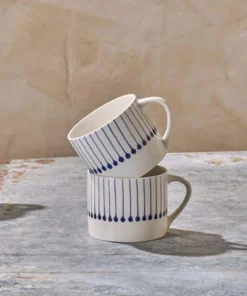 Nkuku sale2022 32 Nkuku Iba Small Ceramic Mug - Indigo (Set Of 2) Tableware