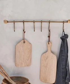 Nkuku Home Accessories Ikoma Hook Set - Antique Brass
