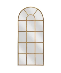 Nkuku Home Accessories Imoma Iron Full Length Arch Mirror - Brass