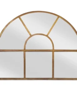 Nkuku Home Accessories Imoma Iron Overmantel Arch Mirror - Brass
