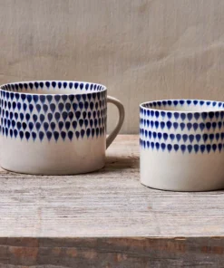 Nkuku Indigo Drop Large Mug (Set Of 2) Tableware