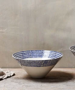 Nkuku Indigo Drop Serving Bowl