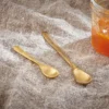 Nkuku Jahi Spoon Gift Set - Brushed Gold (Set Of 2) Tableware