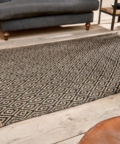 Nkuku Jambo Jute Rug - Medium - Black Home Accessories