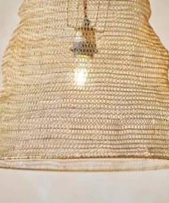 Nkuku Jatani Brass Wire Lampshade - Antique Brass Large