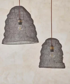 Nkuku Jatani Rust Wire Lampshade - Oval Large