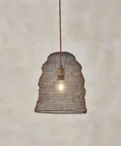 Nkuku Jatani Rust Wire Lampshade - Small Oval