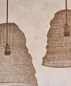 Nkuku Jatani Brass Wire Lampshade - Small Oval 13 Nkuku Jatani Brass Wire Lampshade - Small Oval