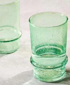 Nkuku New Arrivals Kaneti Bubble Tumbler - Aqua - Large (Set Of 4)