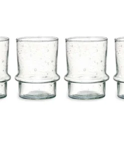 Nkuku New Arrivals Kaneti Bubble Tumbler - Clear - Small (Set Of 4)