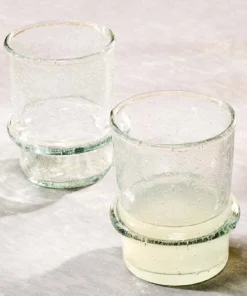 Nkuku New Arrivals Kaneti Bubble Tumbler - Clear - Small (Set Of 4)
