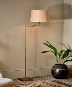 Nkuku Kara Floor Lamp - Brass Shop By Type