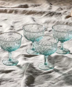 Nkuku Tableware Karala Champagne Glass - Clear (Set Of 4)