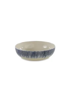 Nkuku Karuma Ceramic Cereal Bowl - Blue & White Tableware