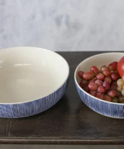 Nkuku Tableware Karuma Ceramic Serving Bowl - Blue & White