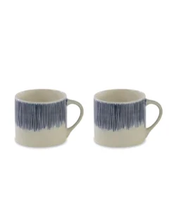 Nkuku Tableware Karuma Ceramic Small Mug - Blue & White (Set Of 2) 13 Nkuku Tableware Karuma Ceramic Small Mug - Blue & White (Set Of 2)