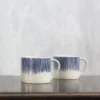 Nkuku Tableware Karuma Ceramic Small Mug - Blue & White (Set Of 2)