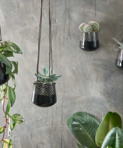 Nkuku Kavari Ceramic Hanging Planter Planters & Vases