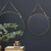 Nkuku Kiko Round Mirror - Brass