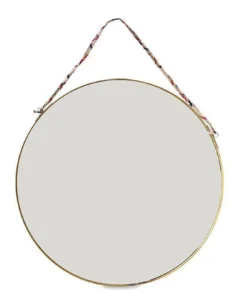 Nkuku Kiko Round Mirror - Brass