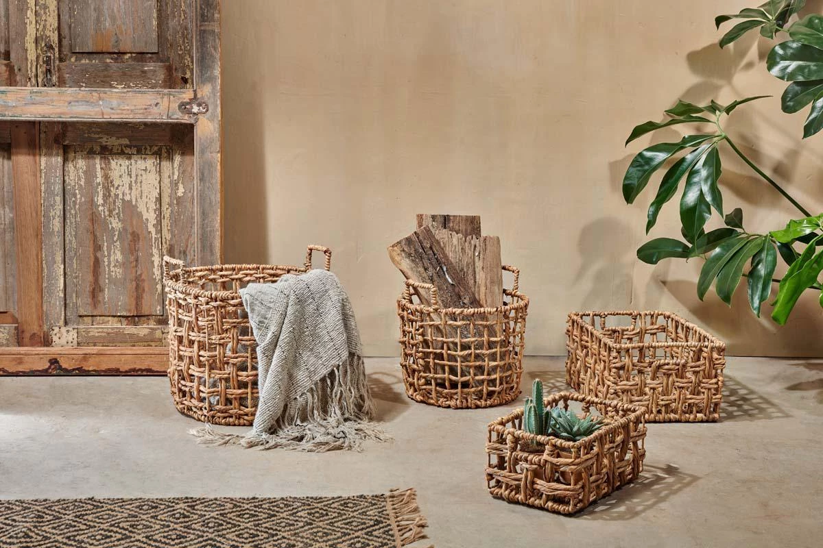 Nkuku Soft Furnishings Kora Rectangular Storage Basket 6 Nkuku Soft Furnishings Kora Rectangular Storage Basket