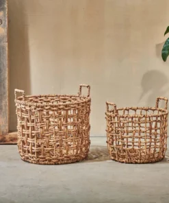 Nkuku Kora Round Storage Basket Soft Furnishings