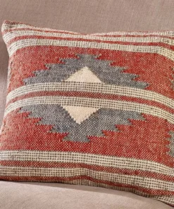 Nkuku New Arrivals Kutha Kilim Cushion Cover - Rust