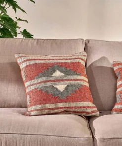 Nkuku New Arrivals Kutha Kilim Cushion Cover - Rust