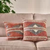 Nkuku New Arrivals Kutha Kilim Cushion Cover - Rust