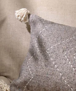 Nkuku Soft Furnishings Lamandi Recycled Cushion Cover - Grey 12 Nkuku Soft Furnishings Lamandi Recycled Cushion Cover - Grey