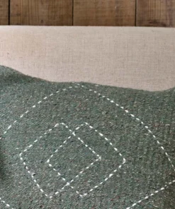 Nkuku Soft Furnishings Lamandi Recycled Cushion Cover - Moss