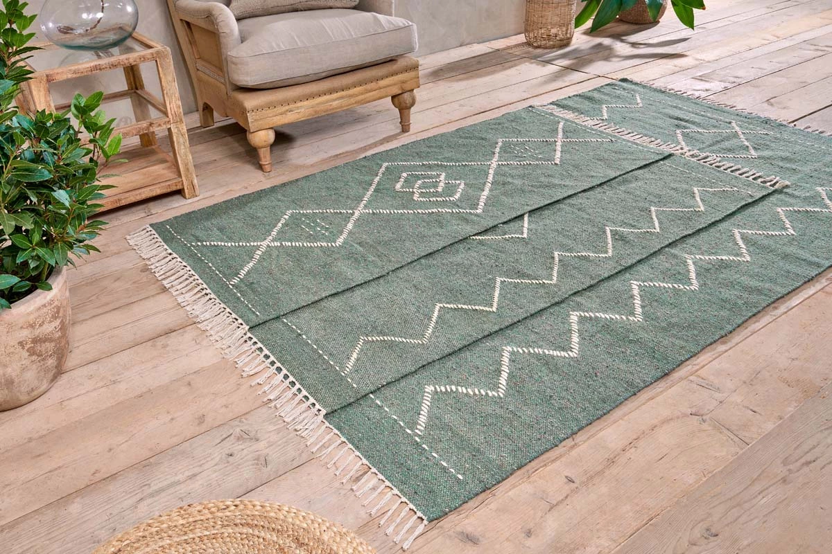 Nkuku Lamandi Recycled Rug - Moss 6 Nkuku Lamandi Recycled Rug - Moss