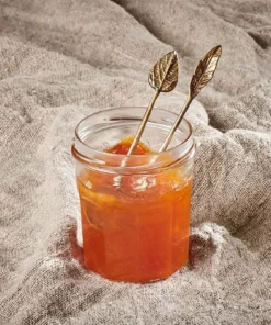 Nkuku Tableware Leaf Spoon Gift Set - Antique Brass (Set Of 2)