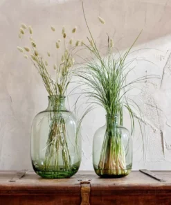 Nkuku Lua Glass Vase - Green Home Accessories