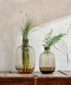 Nkuku Lua Glass Vase - Vintage Brown