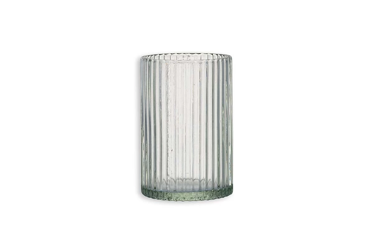 Nkuku New Arrivals Malana Recycled Glass Candle Holder - Clear 7 Nkuku New Arrivals Malana Recycled Glass Candle Holder - Clear