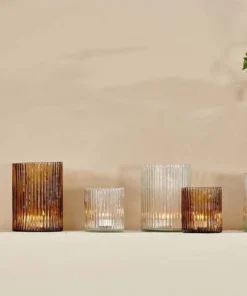 Nkuku New Arrivals Malana Recycled Glass Candle Holder - Clear 10 Nkuku New Arrivals Malana Recycled Glass Candle Holder - Clear