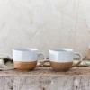 Nkuku Tableware Mali Coffee Mug - White (Set Of 2) 1 Nkuku Tableware Mali Coffee Mug - White (Set Of 2)