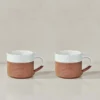 Nkuku Mali Ribbed Coffee Mug - White (Set Of 2) Tableware