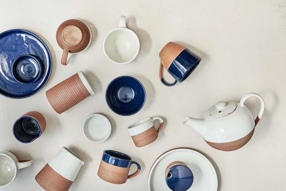 Nkuku Mali Ribbed Coffee Mug - White (Set Of 2) Tableware 4 Nkuku Mali Ribbed Coffee Mug - White (Set Of 2) Tableware