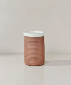 Nkuku Tableware Mali Ribbed Jug - White