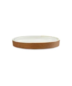 Nkuku Serveware Mali Ribbed Tray - White
