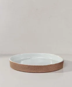 Nkuku Serveware Mali Ribbed Tray - White