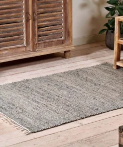 Nkuku Manado Jute & Cotton Rug - Indigo