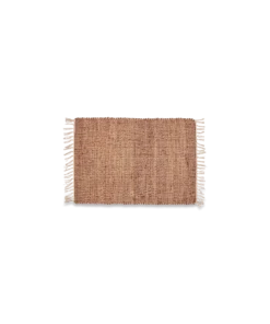 Nkuku Manado Jute & Cotton Rug - Rust