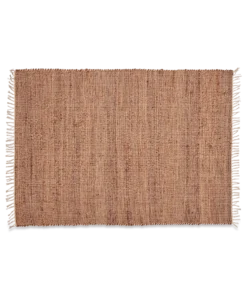 Nkuku Manado Jute & Cotton Rug - Rust