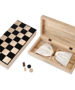 Nkuku Eco-Friendly Gifts Mango Wood Chess & Draughts 8 Nkuku Eco-Friendly Gifts Mango Wood Chess & Draughts