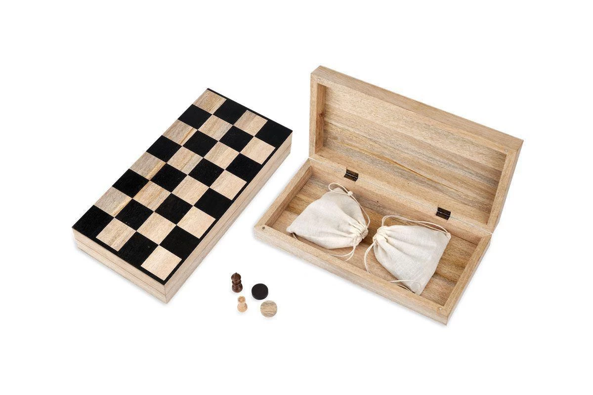 Nkuku Eco-Friendly Gifts Mango Wood Chess & Draughts 5 Nkuku Eco-Friendly Gifts Mango Wood Chess & Draughts