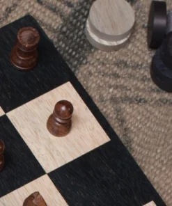 Nkuku Eco-Friendly Gifts Mango Wood Chess & Draughts
