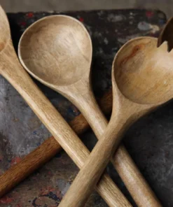 Nkuku Cutlery Salad Servers - Mango Wood (Set Of 2)